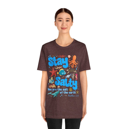Stay Salty Shirt – Matthew 5:13 Christian Faith Ocean Kids Teachers Tee