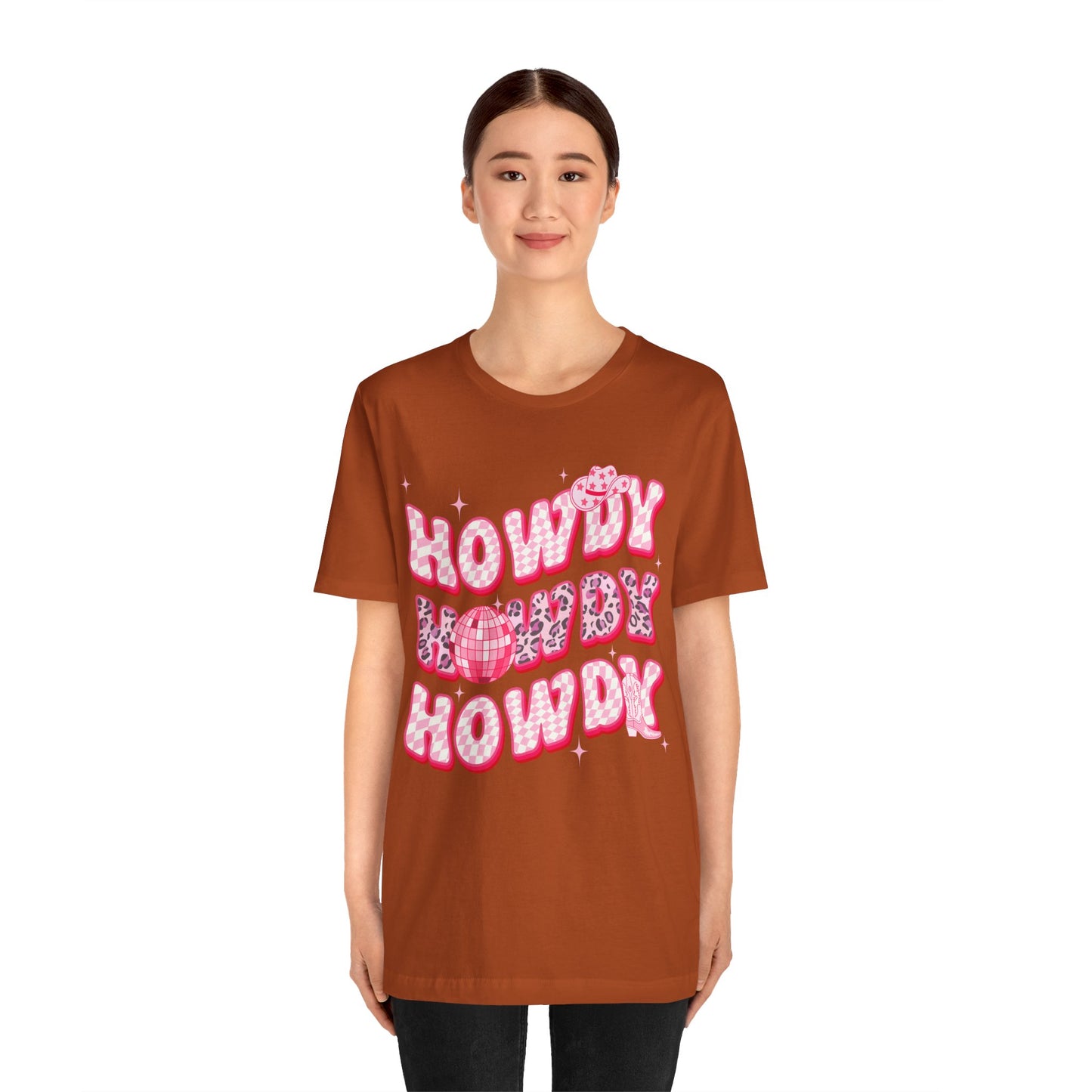 Howdy Pink Cowgirl Shirt – Leopard Disco Western Rodeo Country Girl Tee