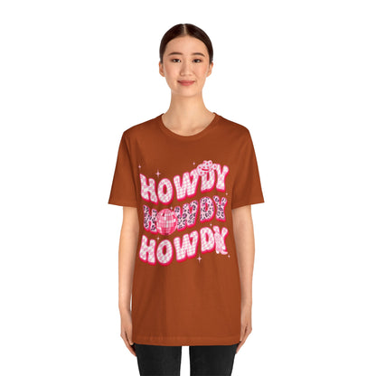 Howdy Pink Cowgirl Shirt – Leopard Disco Western Rodeo Country Girl Tee