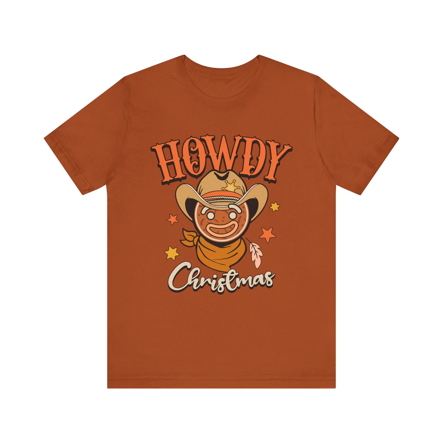 Christmas Howdy Cowboy Gingerbread Shirt – Funny Retro Western Holiday Pajama Tee