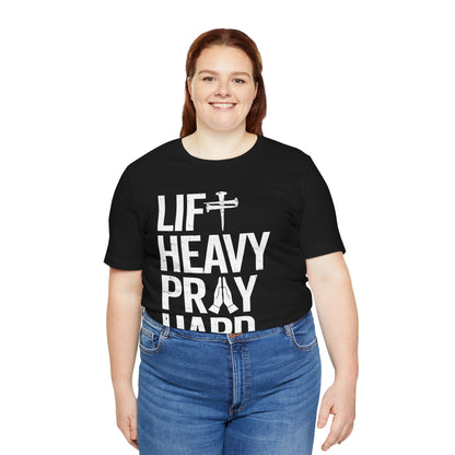 Lift Heavy Pray Hard Cross Nails Trendy Christ Gym Vintage T-Shirt