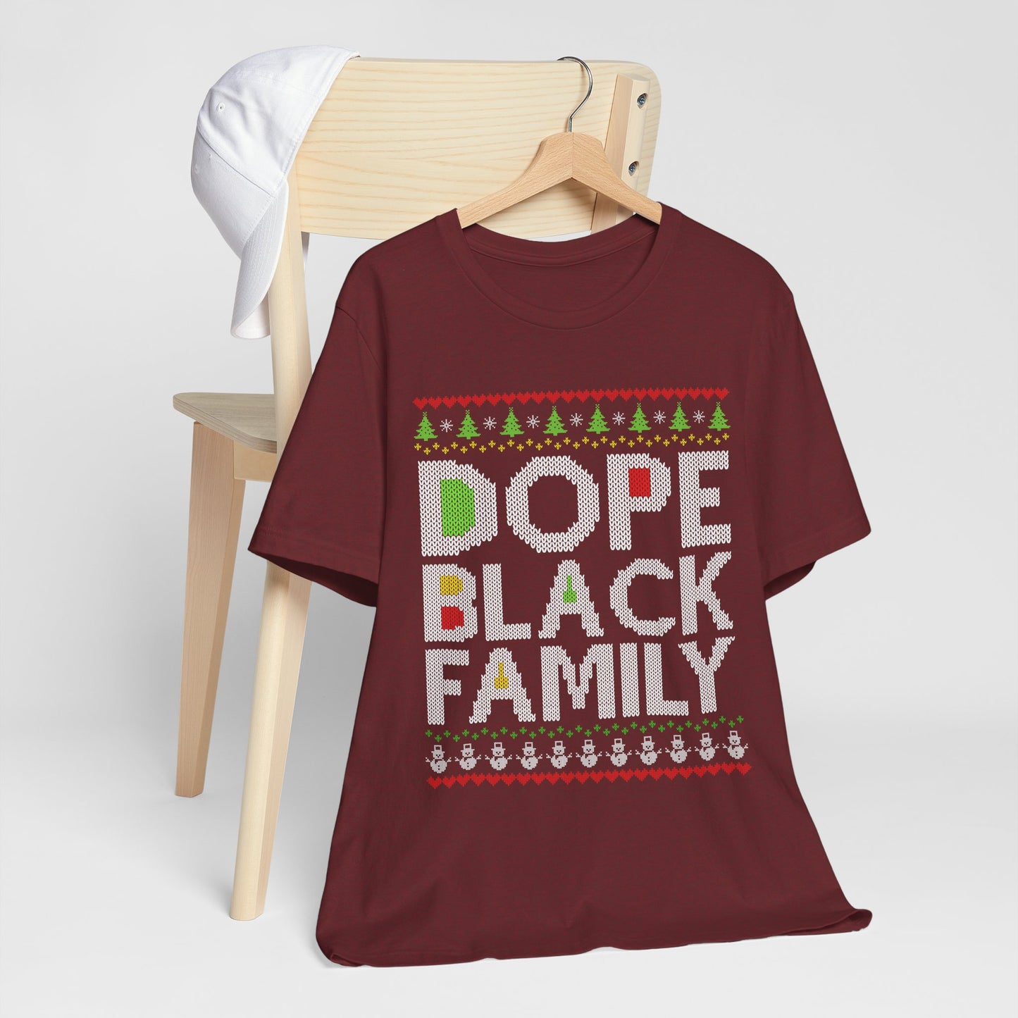 Dope Black Family Ugly Christmas Sweater – Afrocentric Holiday Shirt, Funny Matching Christmas Tee for Proud Black Families