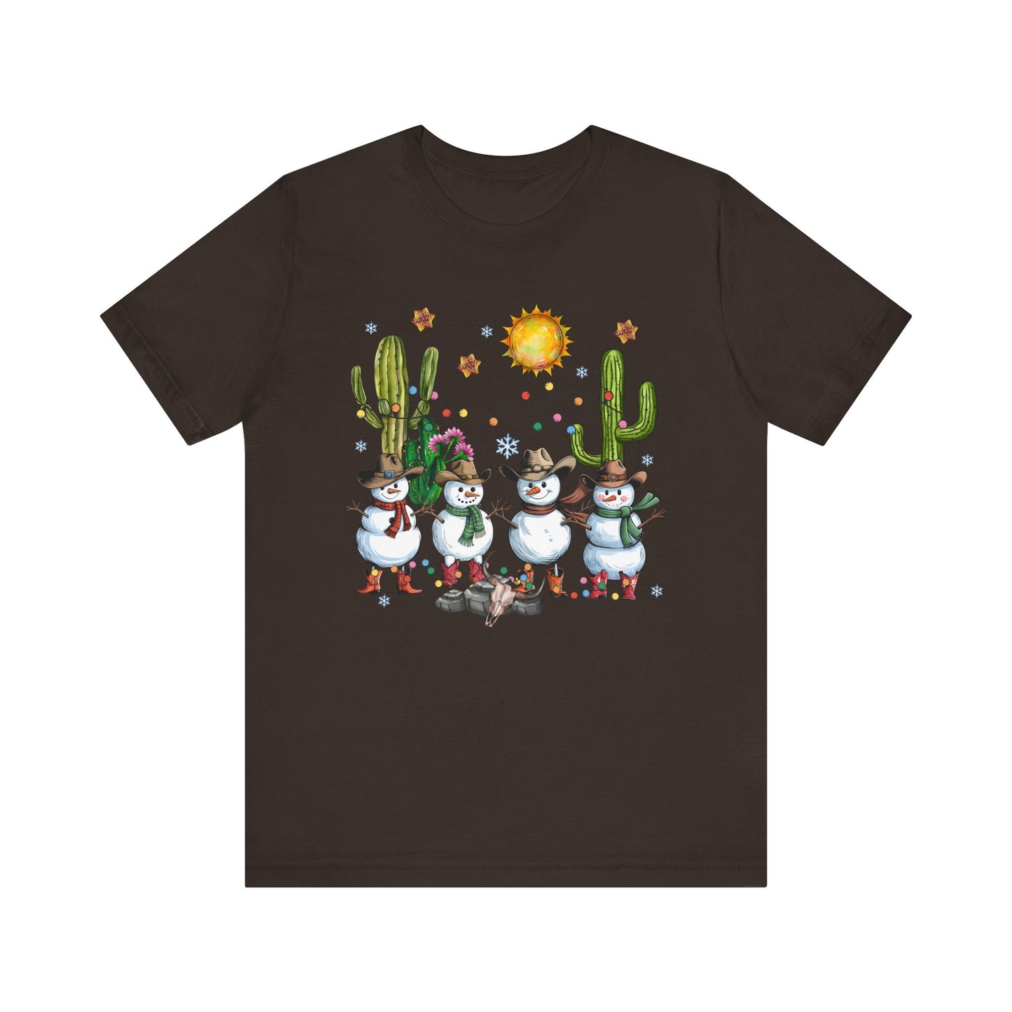 Snowman Cowboy Christmas Shirt – Western Howdy Holiday Tee for Kids & Boys