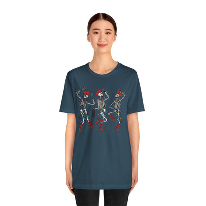 Spooky Christmas Skeleton Shirt – Funny Dancing Cowboy Western Holiday Tee