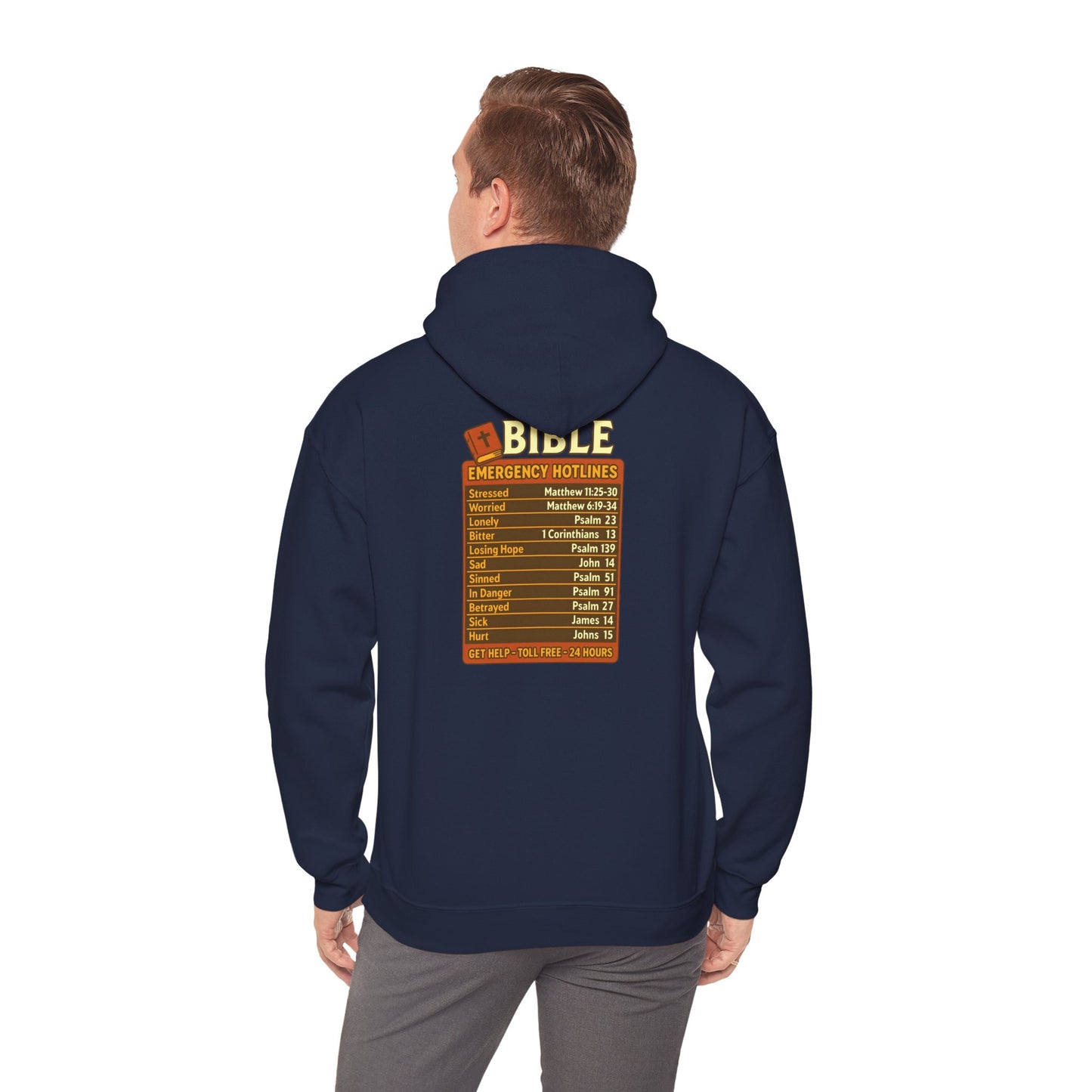 Bible Emergency Hotline Hoodie – Inspirational Christian God Faith Pullover