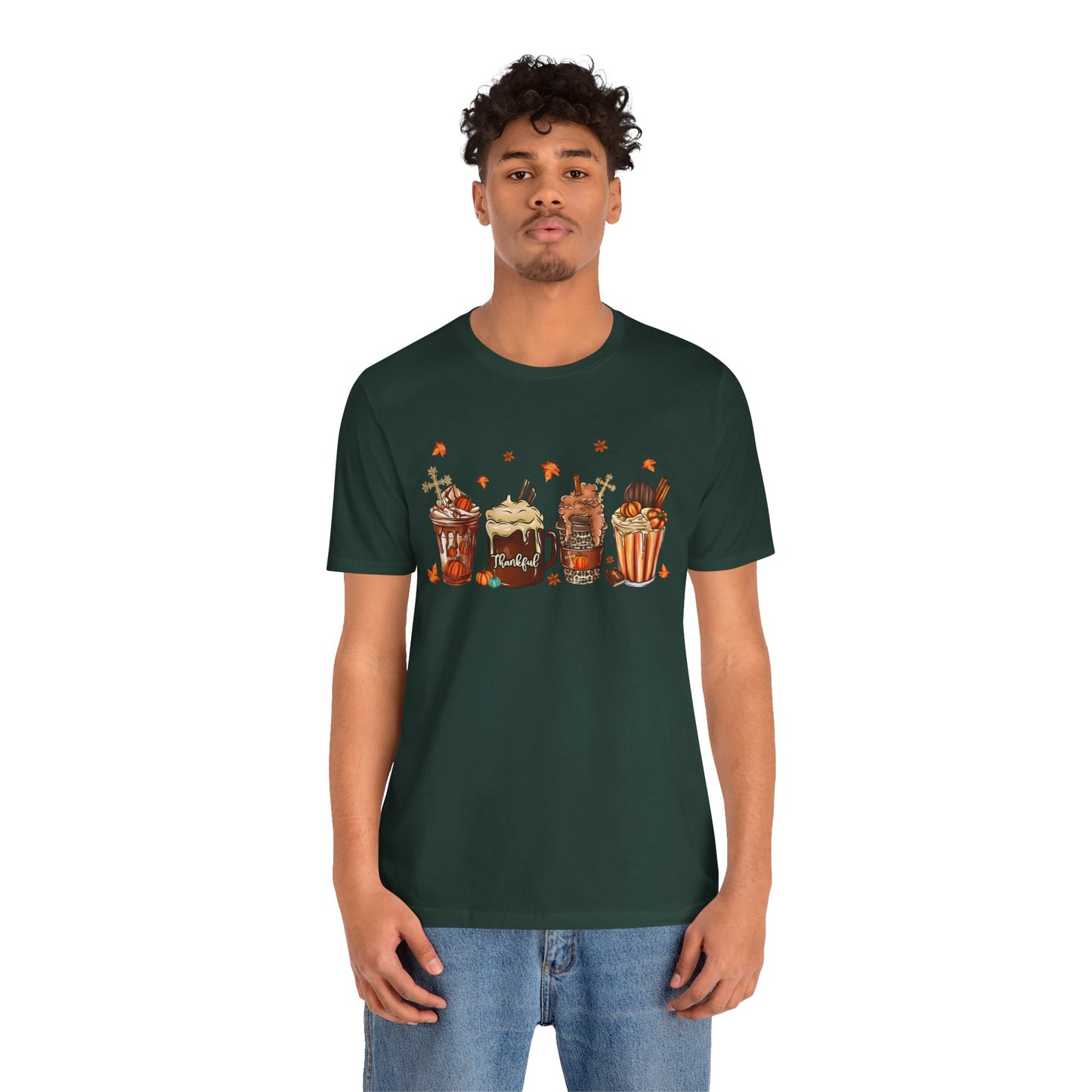 Thankful Pumpkin Spice & Jesus Shirt – Christian Coffee Cup Fall Thanksgiving Tee