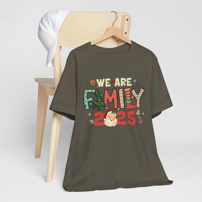 Vintage We Are Family Christmas Shirt – Retro Santa & Tree Matching Holiday Tee