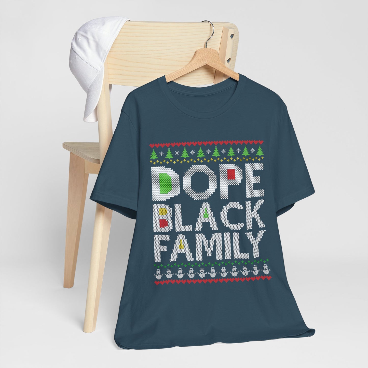 Dope Black Family Ugly Christmas Sweater – Afrocentric Holiday Shirt, Funny Matching Christmas Tee for Proud Black Families