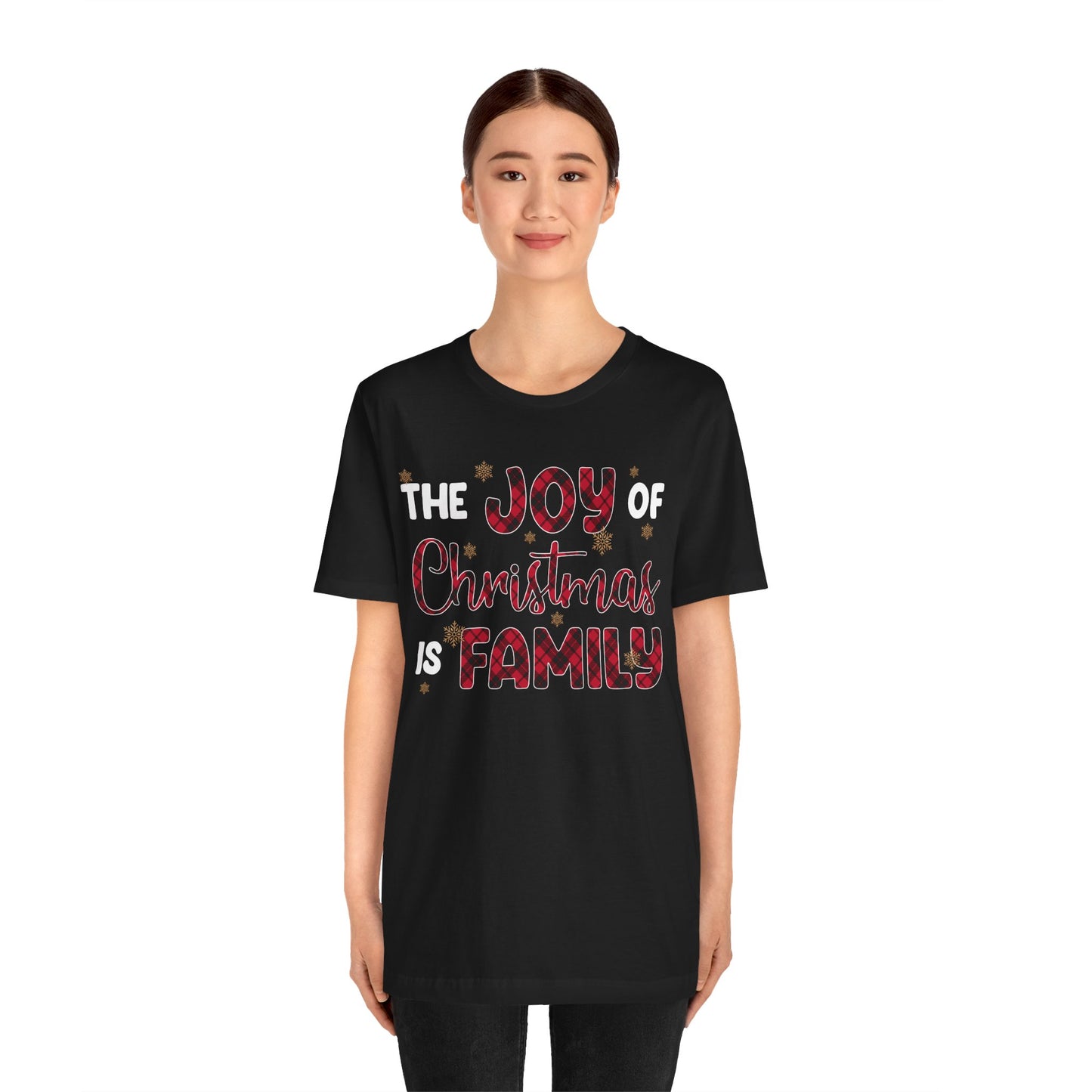 The Joy of Christmas is Family Shirt – Buffalo Plaid Matching Holiday Tee