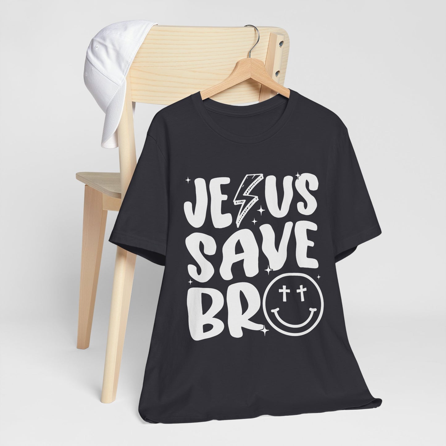 Jesus Saves Bro Shirt – Funny Retro Christian Cross Christmas Faith Tee