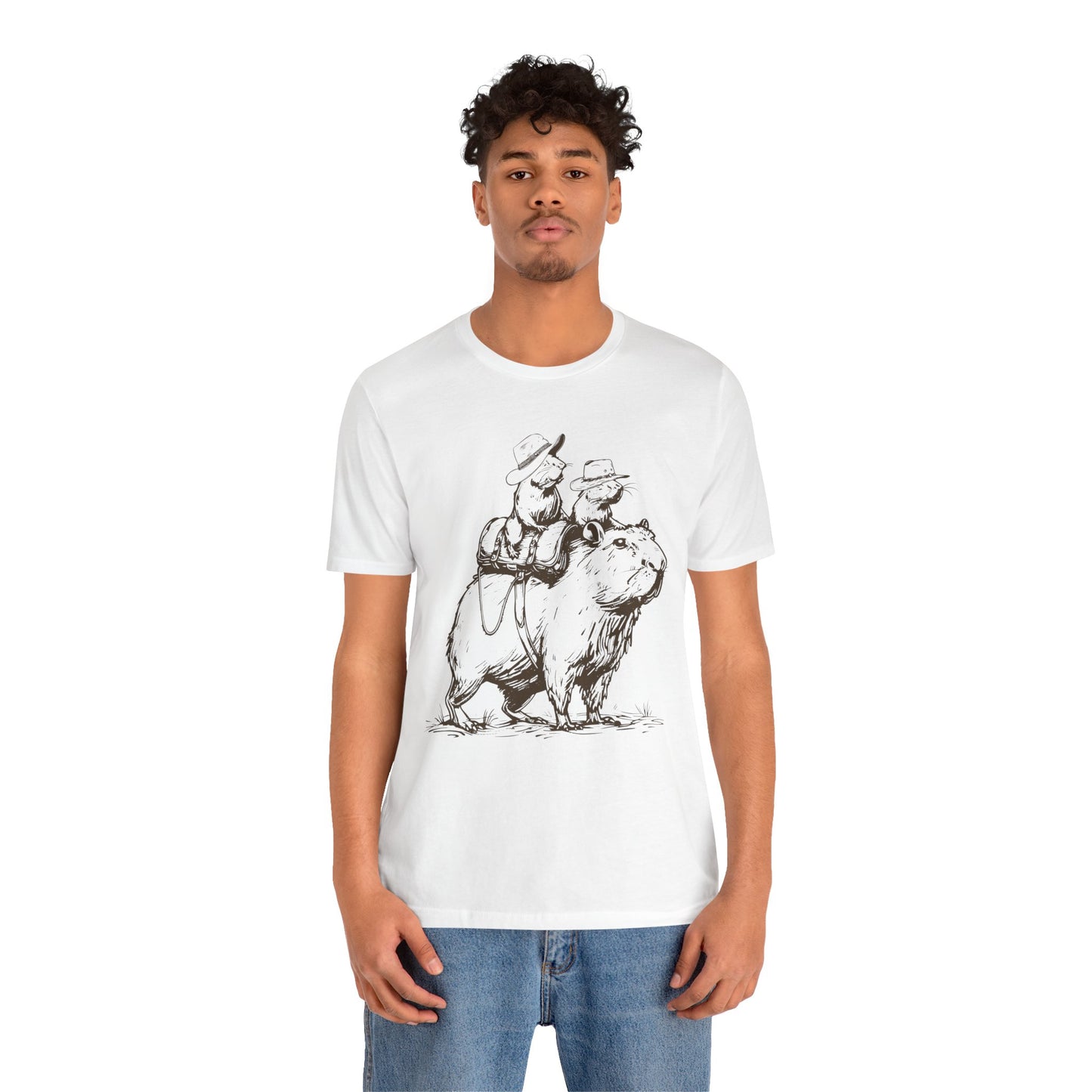 Vintage Rat Riding Capybara Shirt – Funny Western Cowboy Rodeo Tee