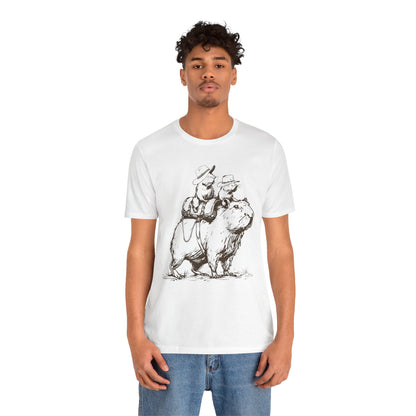 Vintage Rat Riding Capybara Shirt – Funny Western Cowboy Rodeo Tee