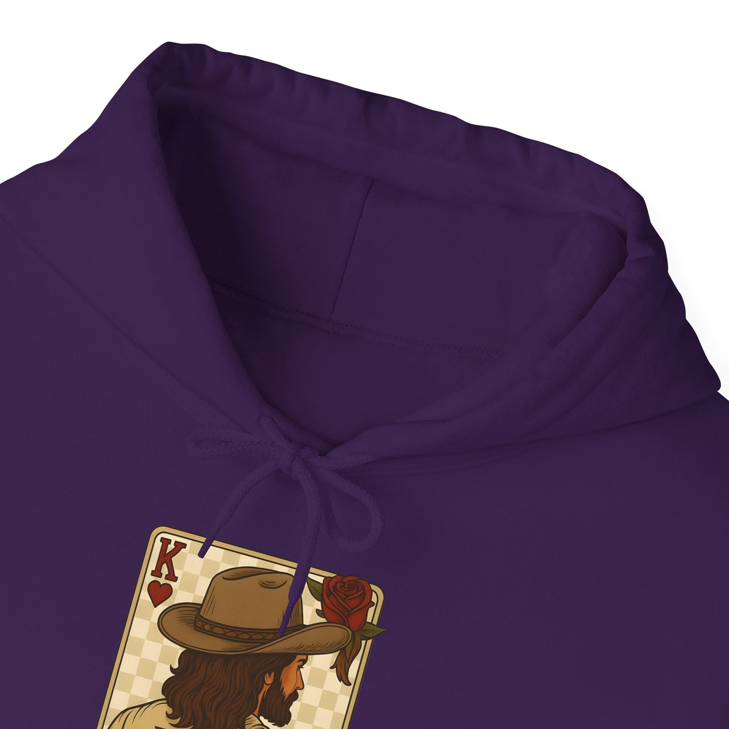 Jesus Is King Hoodie – Western Christian Playing Card Cowboy Retro Pullover
