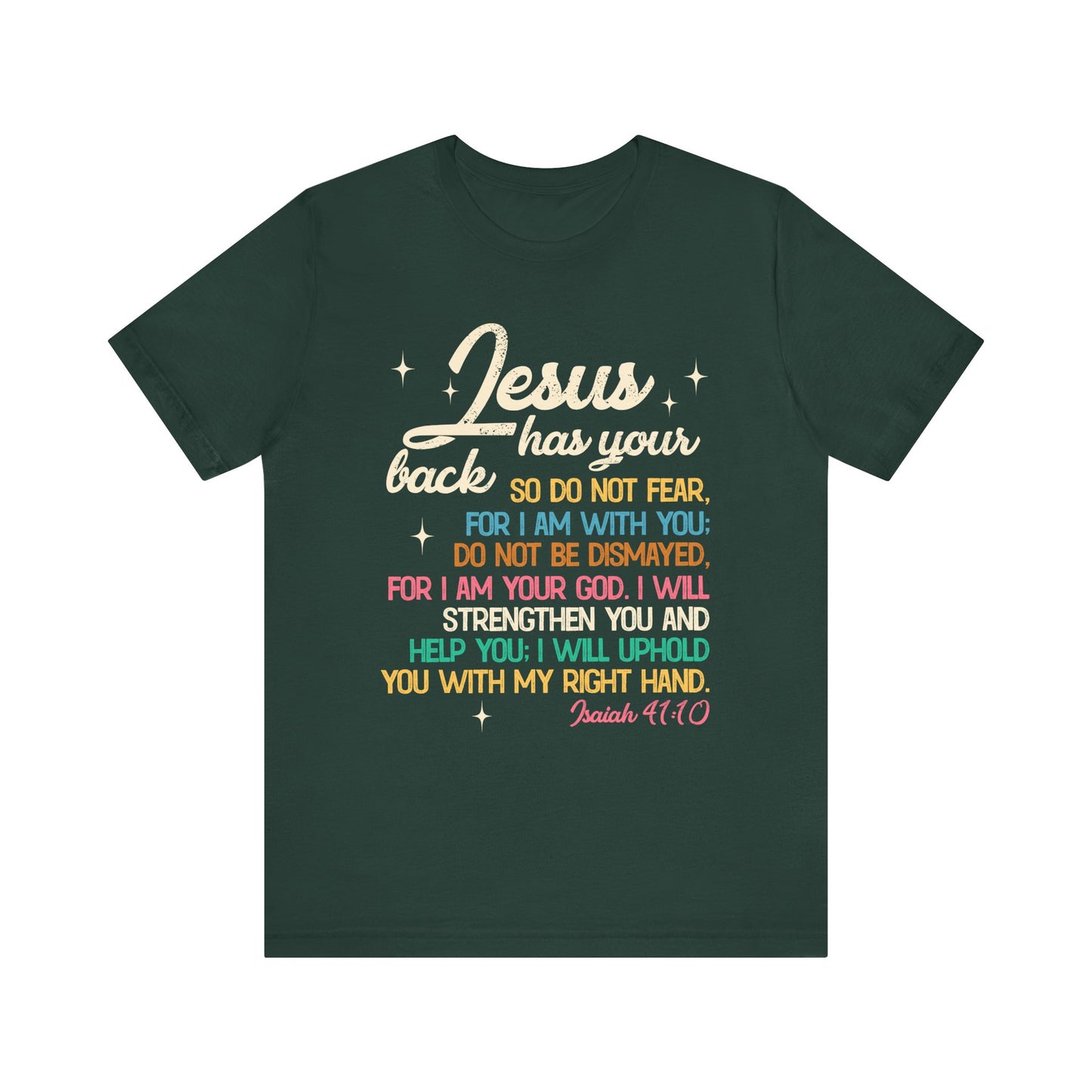 Jesus Has Your Back Shirt – Christian Bible Verse Encouraging Faith Scripture Tee