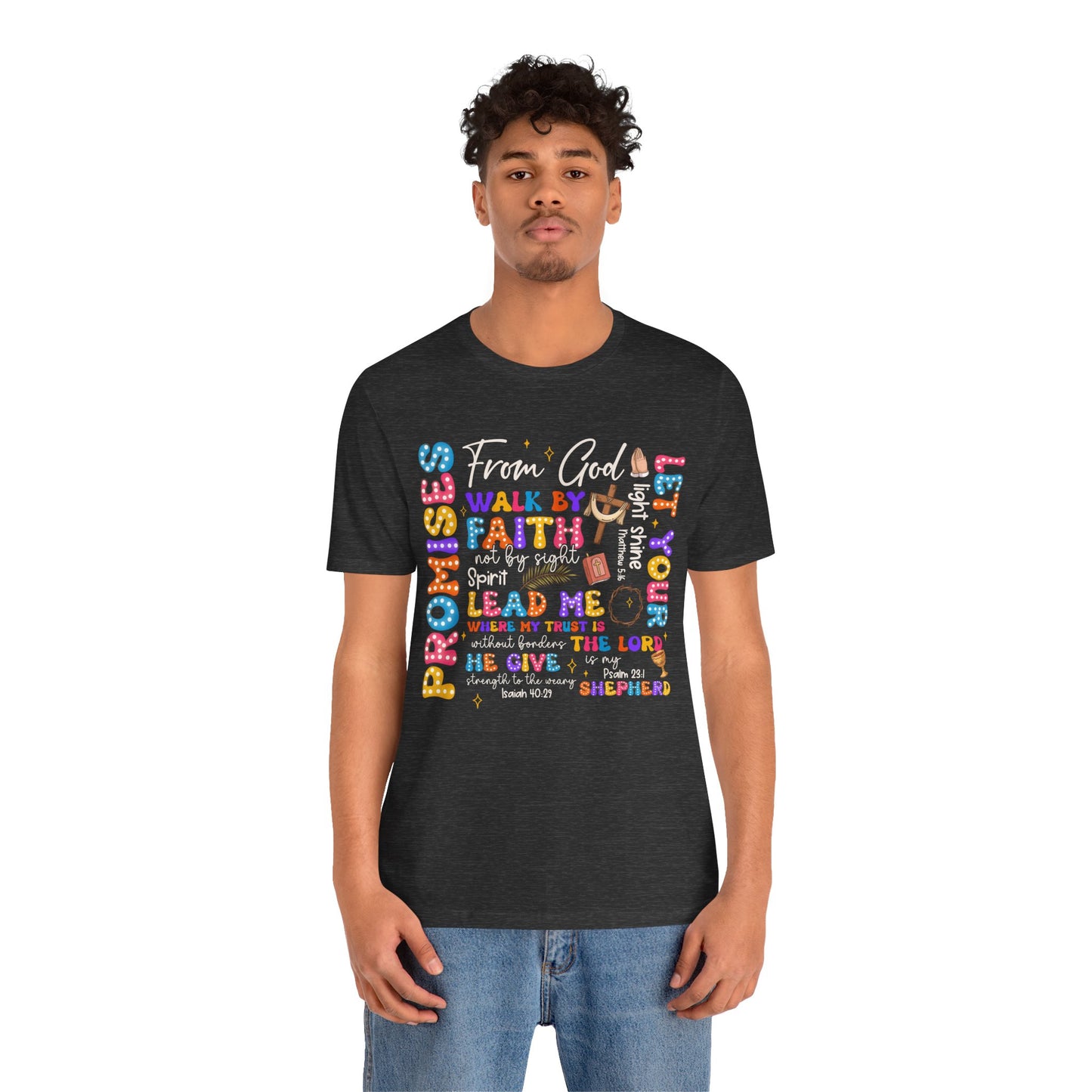 Walk by Faith Not by Sight Shirt – Christian 2 Corinthians 5:7 Groovy Scripture Tee