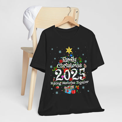 Family Christmas 2025 Tree Shirt – Festive Holiday Lights Matching Pajama Tee