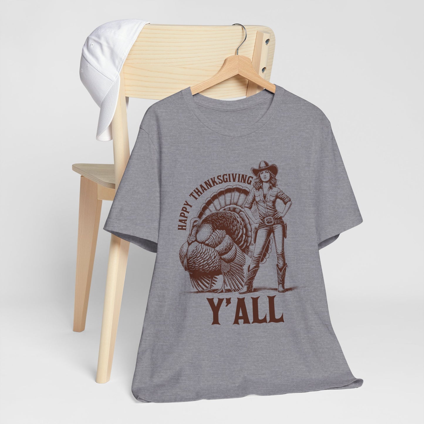Happy Thanksgiving Y’all Shirt – Western Cowgirl Turkey Country Rodeo Tee