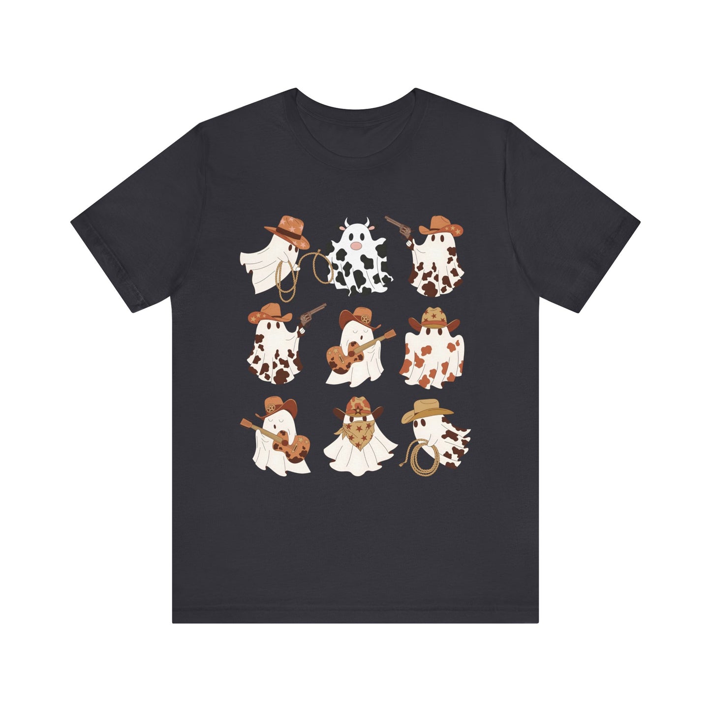Ghost Cowboy Halloween Western Country Boo Guitar Cowgirl T-Shirt