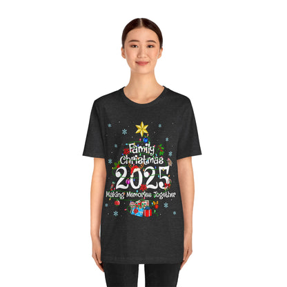 Family Christmas 2025 Tree Shirt – Festive Holiday Lights Matching Pajama Tee