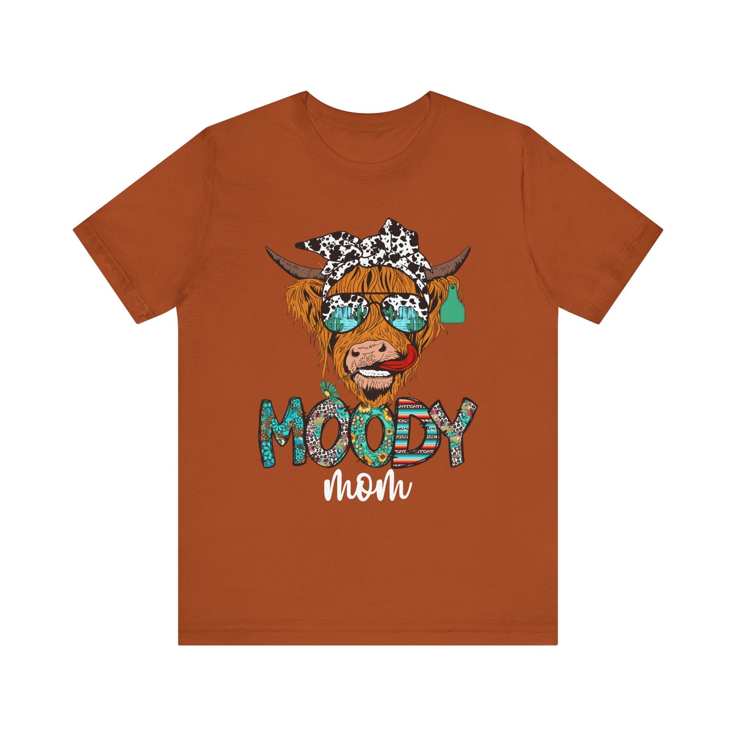 Western Moody Mom Shirt – Highland Cow Sunglasses Country Life Ranch Vibe Tee