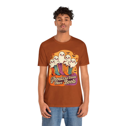 Ghouls Just Wanna Have Boots Shirt – Western Cowgirl Ghost Halloween Tee