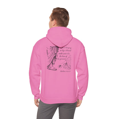 Hem of His Garment Hoodie – Matthew Bible Verse Christian Faith Pullover