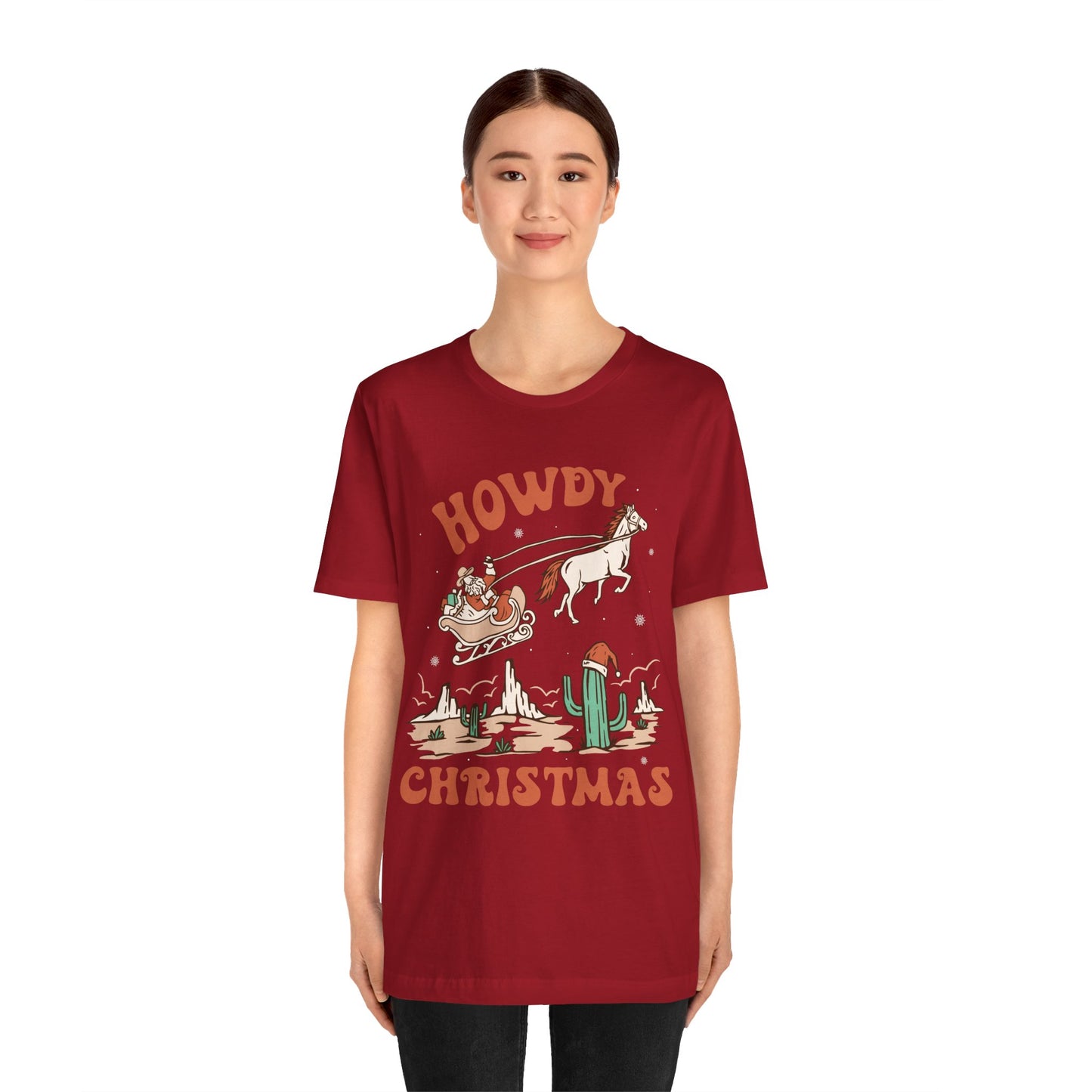 Howdy Christmas Shirt – Vintage Cowboy Santa on Horse Retro Western Holiday Tee