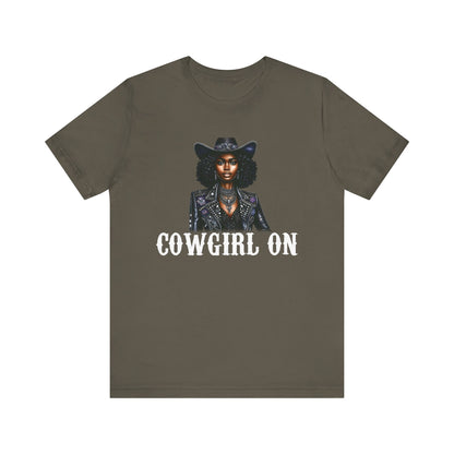 Cowgirl on Black Shirt – Howdy Southern Western Rodeo Texas Tee