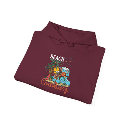 Beach Cowboy Hoodie – Tropical Palm Tree Western Rodeo Texas Pullover