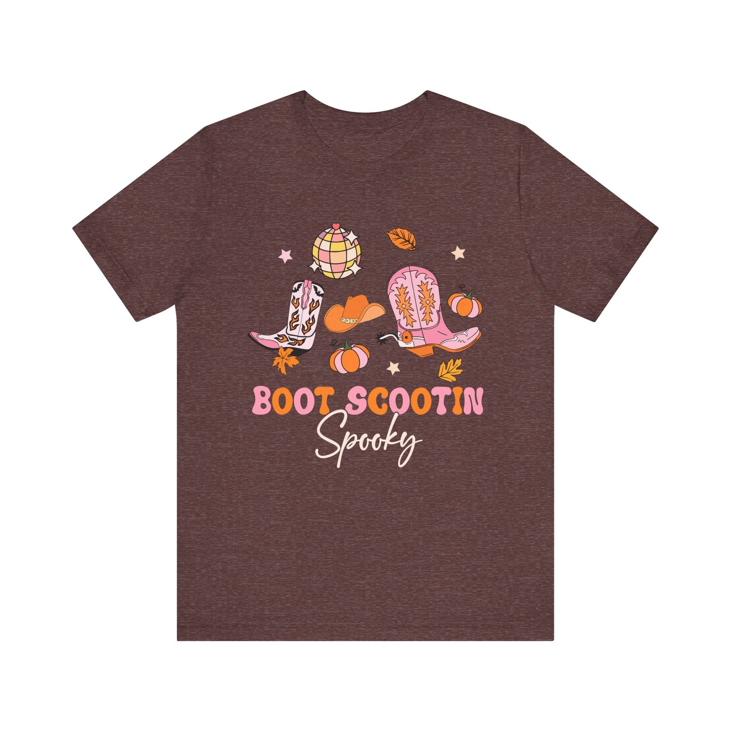 Boot Scootin Spooky Howdy Western Halloween Thanksgiving T-Shirt, Retro Cowgirl Fall Tee