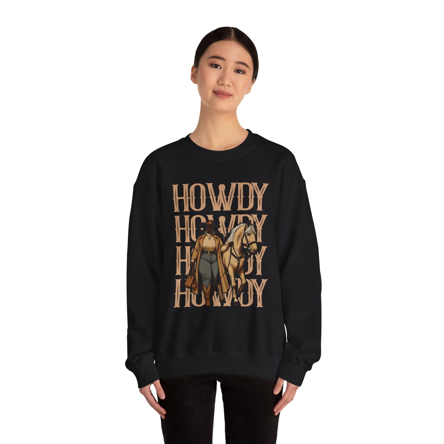 Howdy Black Cowgirl Sweatshirt – Country Western Rodeo Melanin Texas Pullover