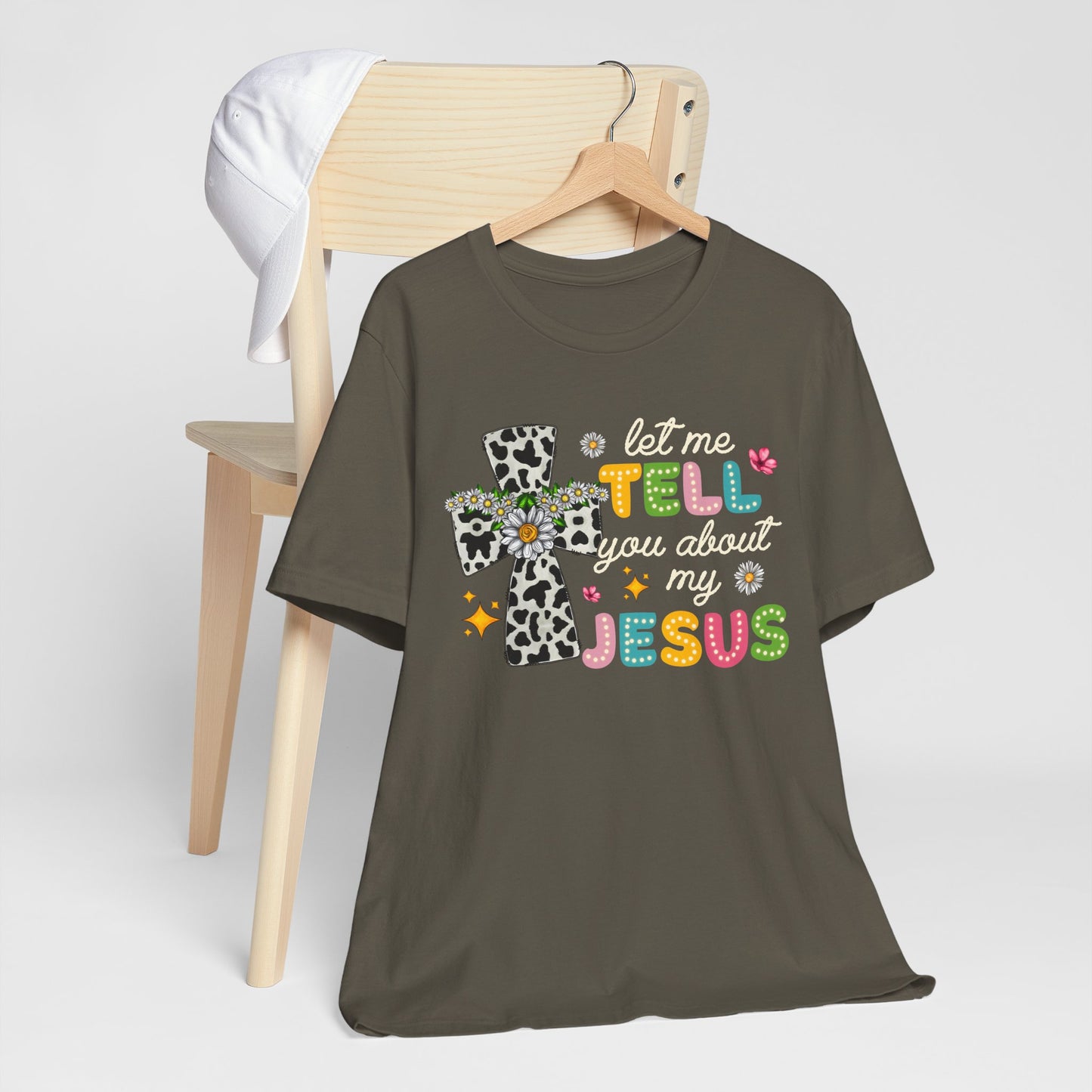 Let Me Tell You About My Jesus Shirt – Groovy Retro Christian Faith Tee