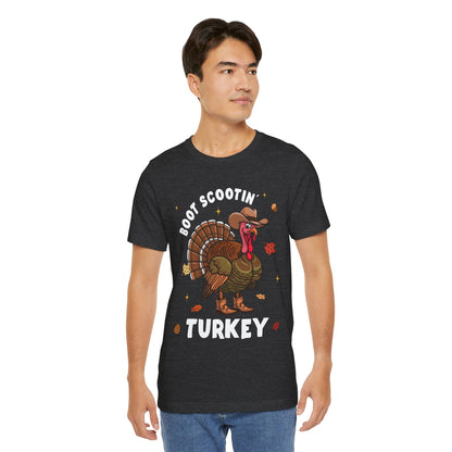 Thanksgiving Cowboy Turkey Shirt – Boot Scootin’ Western Rodeo Tee