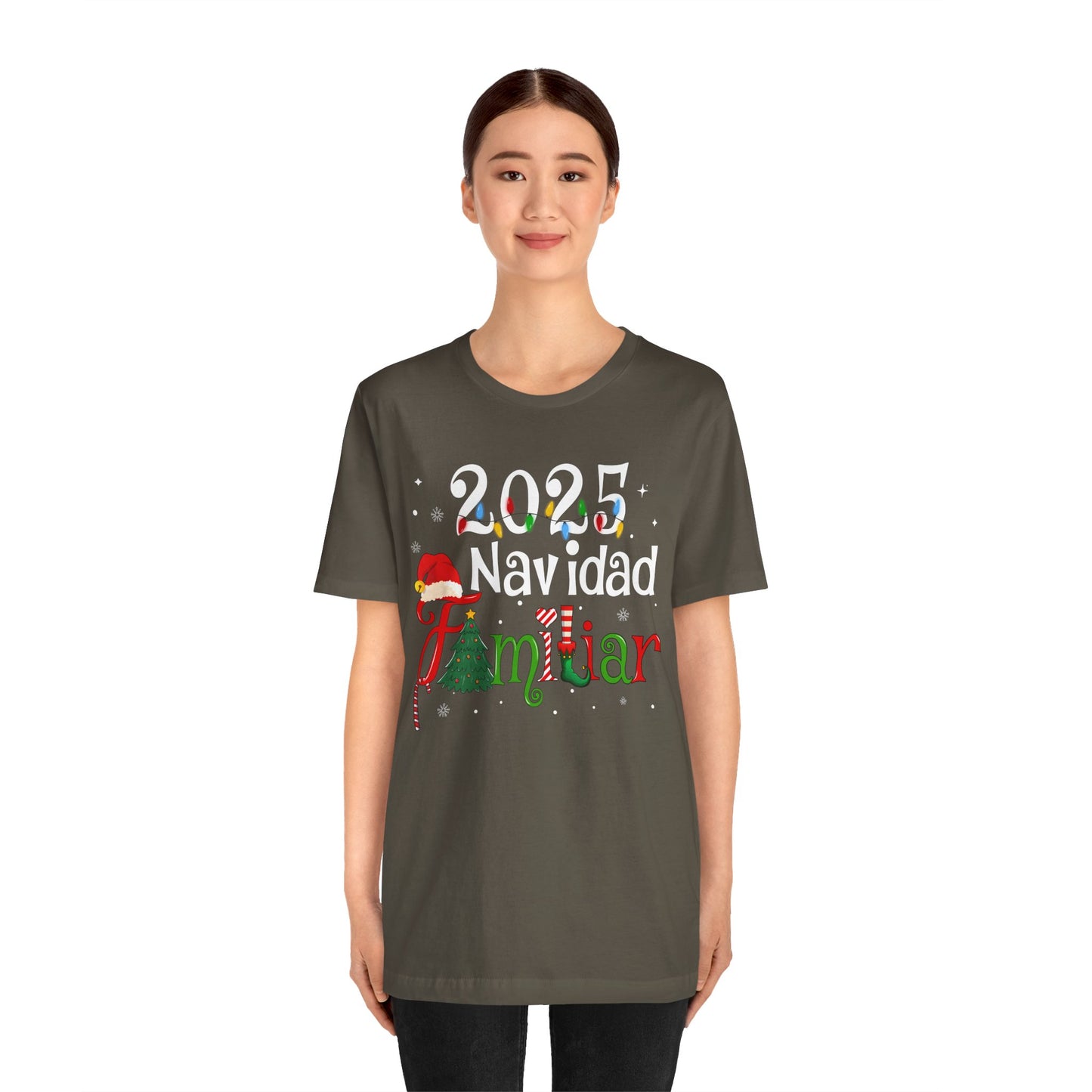 Navidad Familiar 2025 Shirt – Spanish Feliz Navidad Matching Holiday Tee