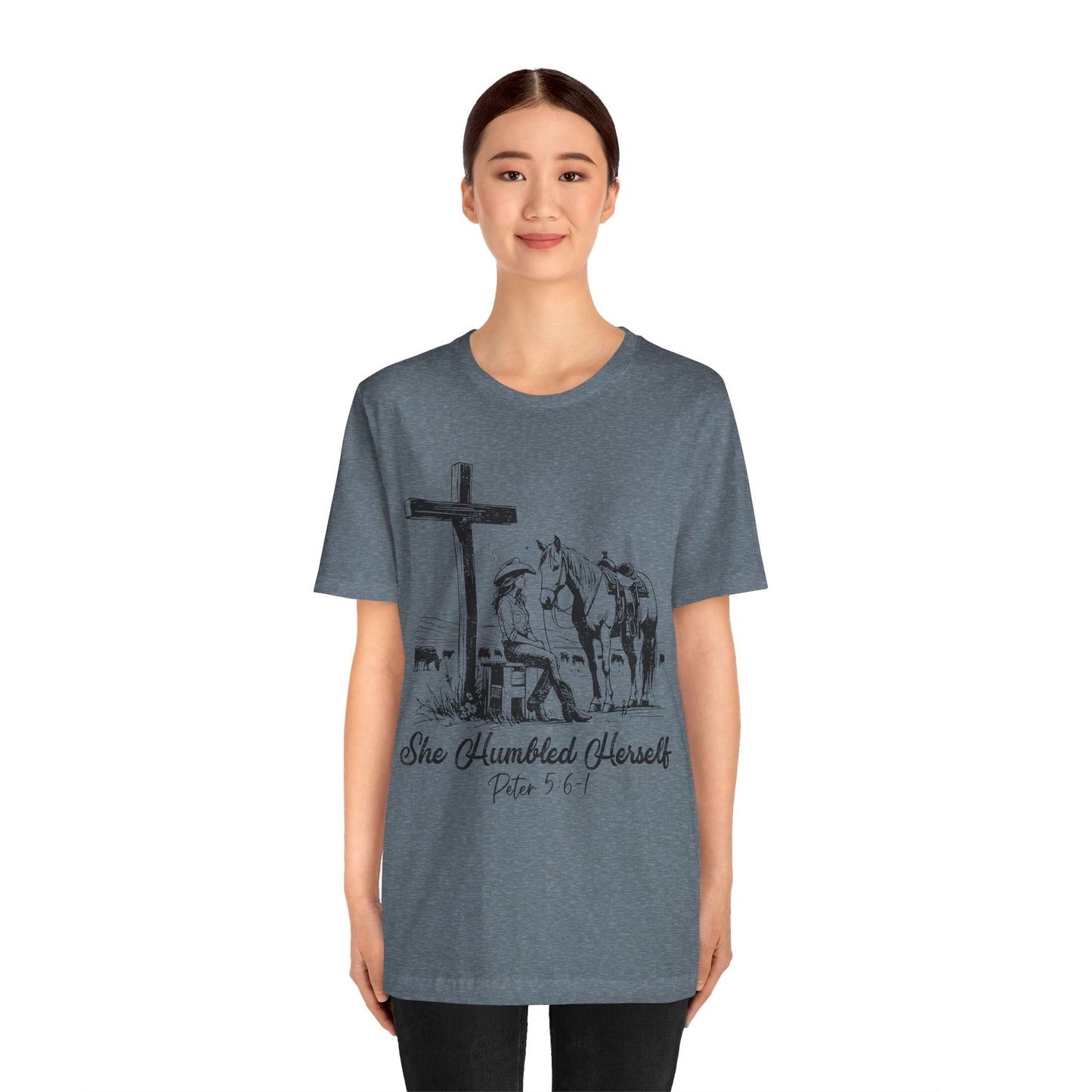 She Humbled Herself Shirt – Christian Faith Western Rodeo Country Tee