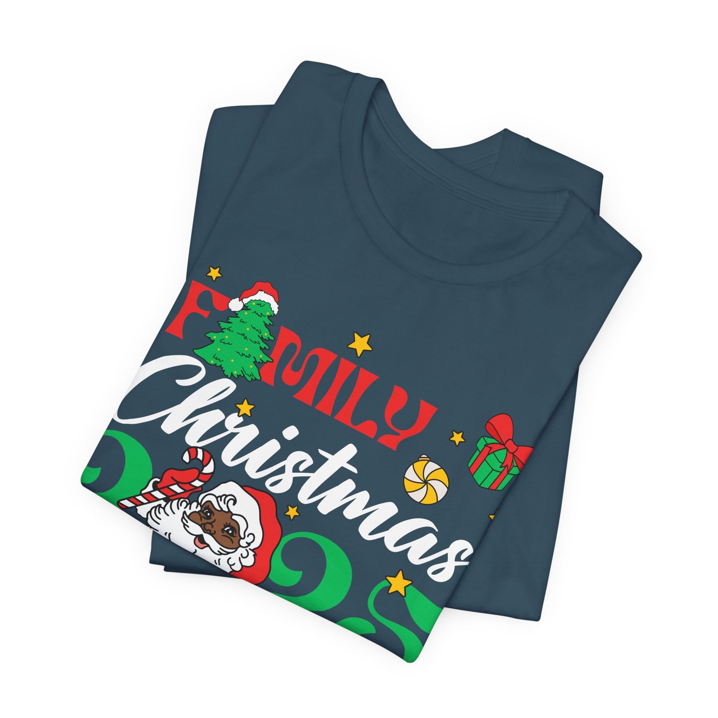 Family Christmas 2025 Shirt – Black Santa Afrocentric Matching Holiday Tee