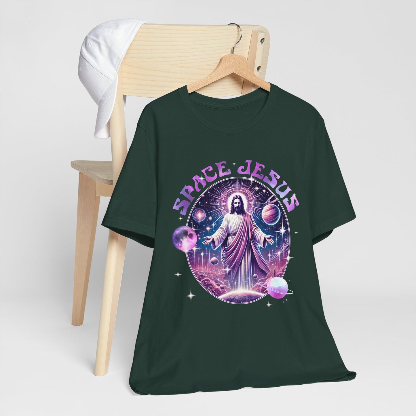 Space Jesus Galaxy Shirt – Cosmic Christian Planet Faith Graphic Unisex Tee