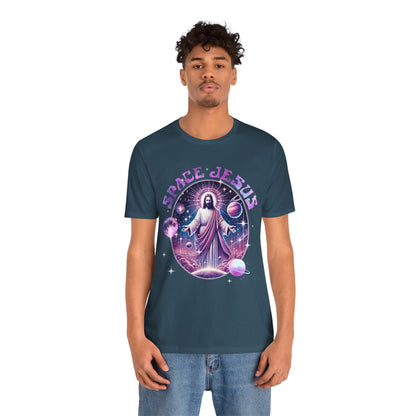 Space Jesus Galaxy Shirt – Cosmic Christian Planet Faith Graphic Unisex Tee