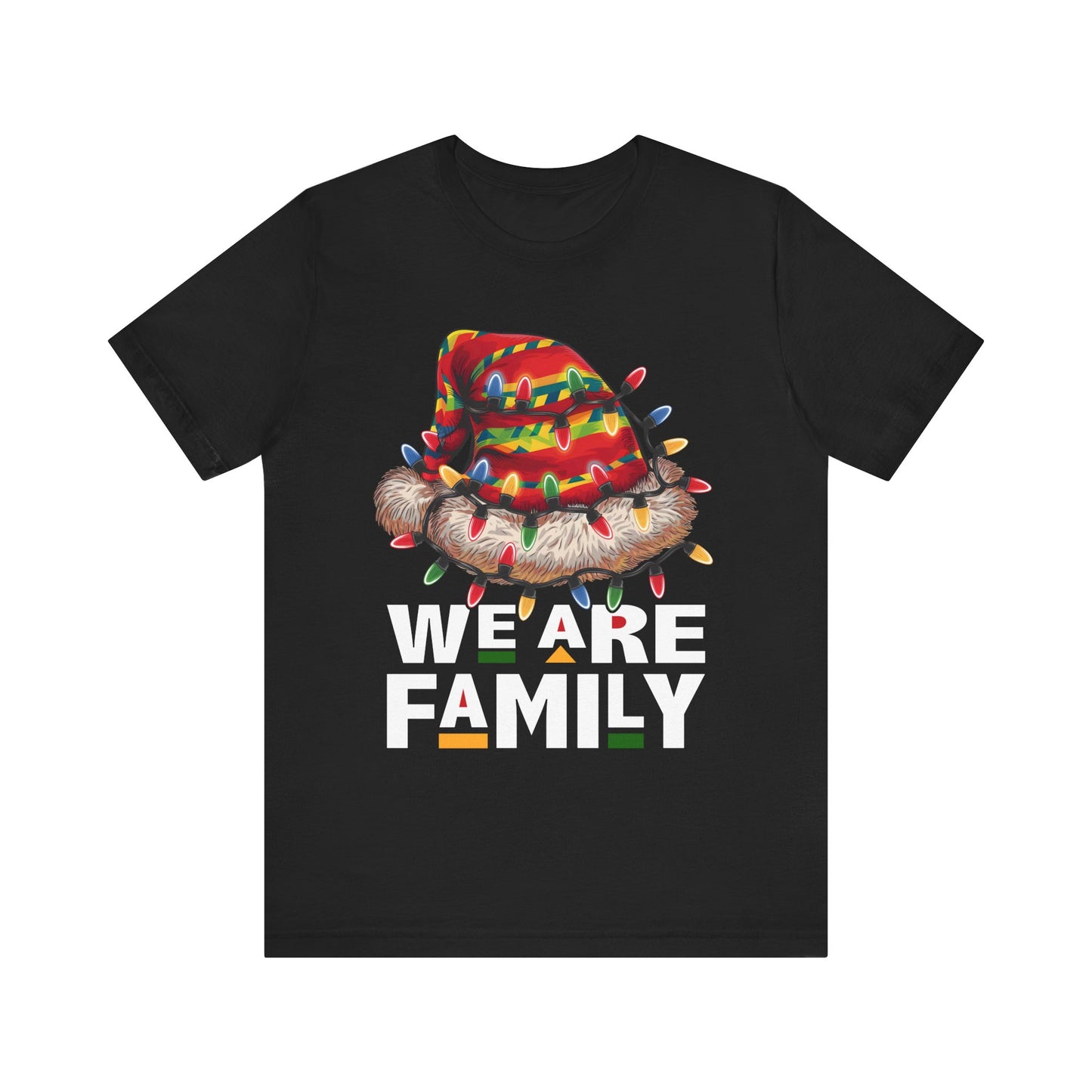 We Are Family Black Christmas Shirt – Afrocentric Matching Holiday Melanin Tee