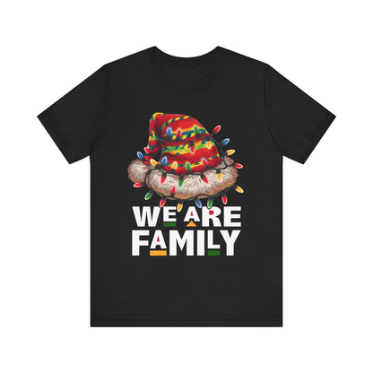 We Are Family Black Christmas Shirt – Afrocentric Matching Holiday Melanin Tee