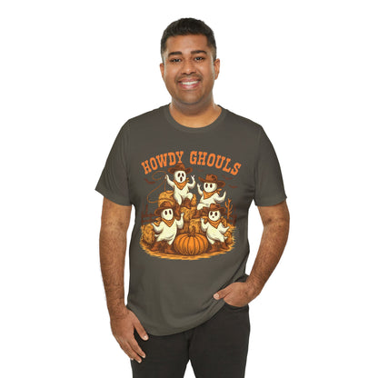 Howdy Ghouls Shirt – Cute Ghost Cowboy Halloween Tee, Western Rodeo Texas Fall Outfit