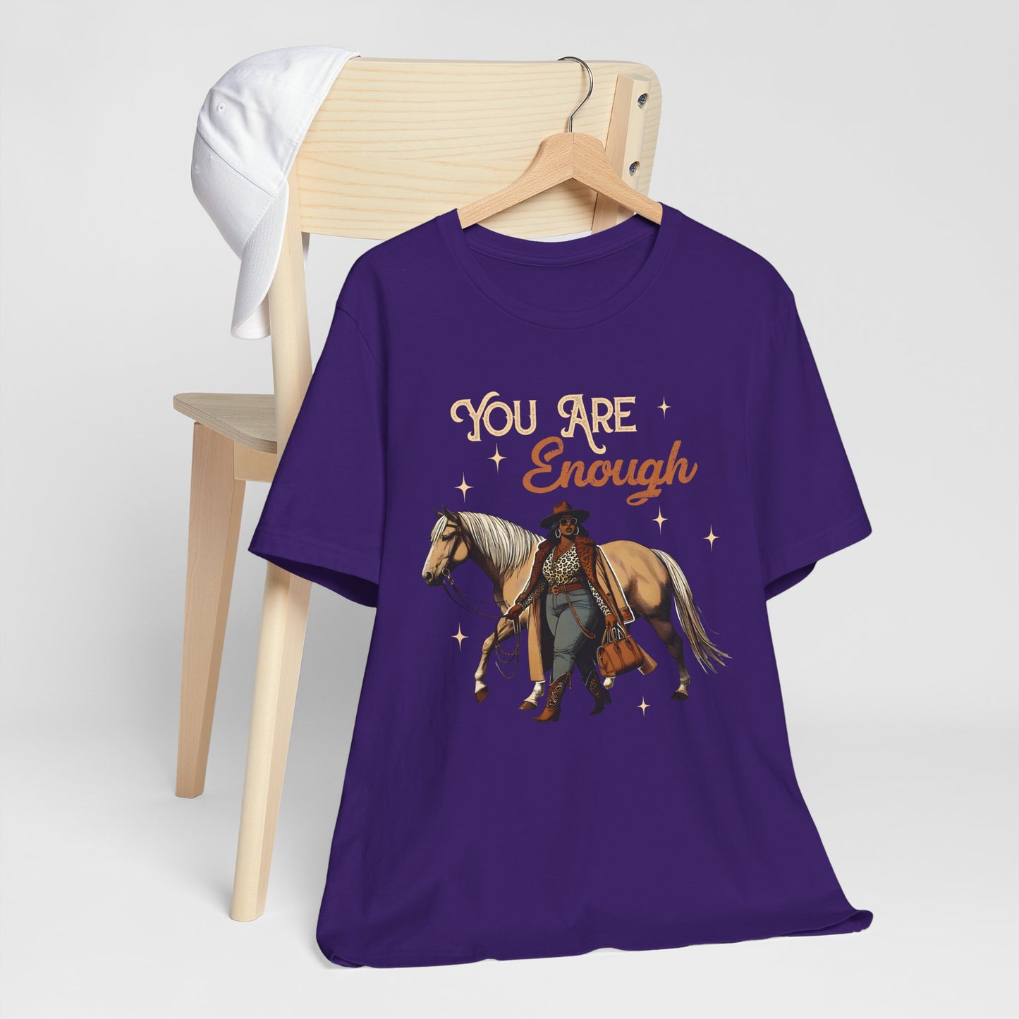 You Are Enough Shirt – Christian Bible Black Cowgirl Western Texas Tee