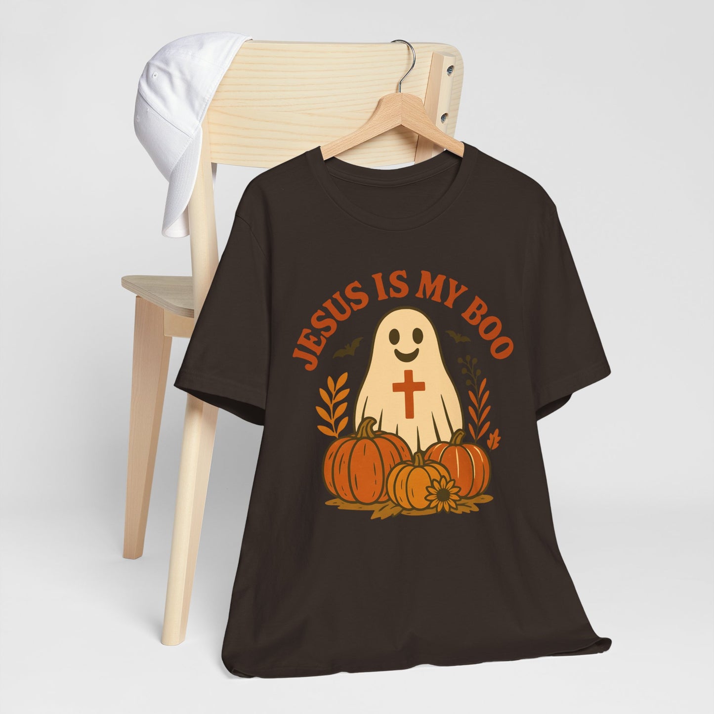 Jesus Is My Boo Shirt – Cute Christian Ghost Pumpkin Halloween Faith Tee