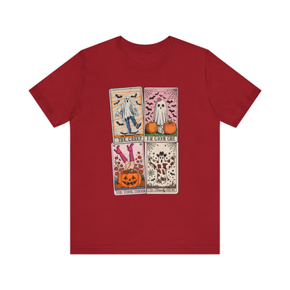 Halloween Tarot Card Ghost Shirt – The Creep, The Ghoul Girl, The Floaty Tee
