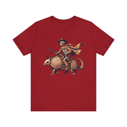 Cowboy Skeleton Riding Armadillo Shirt – Howdy Western Texas Rodeo Tee