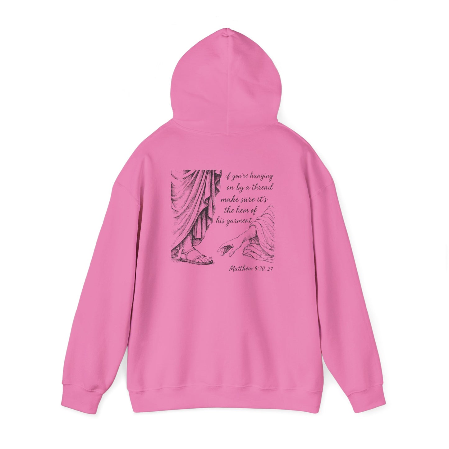 Hem of His Garment Hoodie – Matthew Bible Verse Christian Faith Pullover