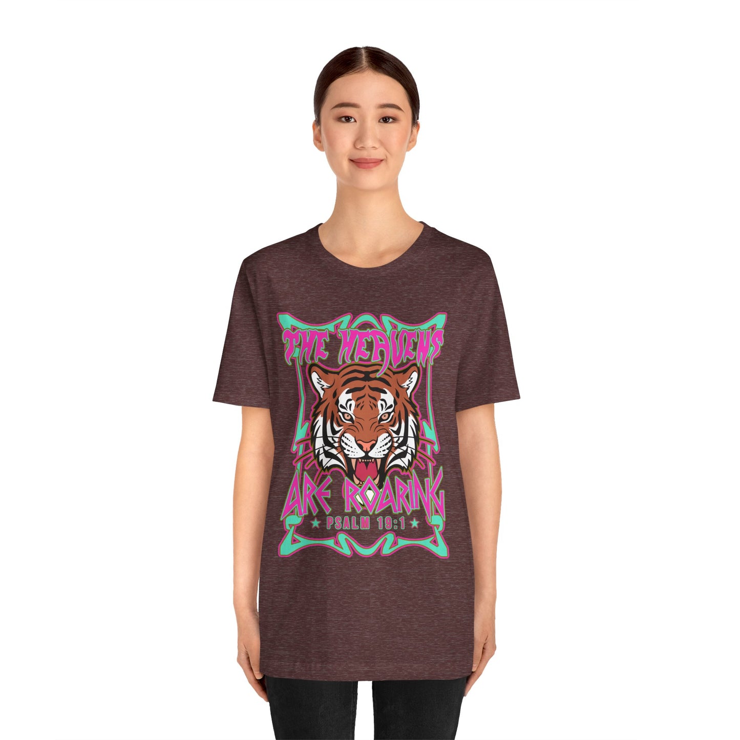 The Heavens Are Roaring Shirt – Psalm 19:1 Tiger Christian Faith Tee