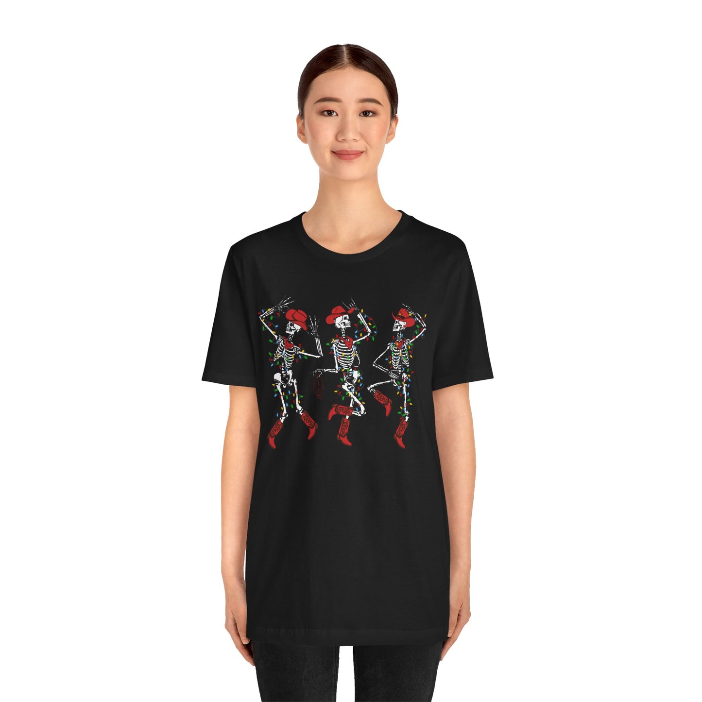 Spooky Christmas Skeleton Shirt – Funny Dancing Cowboy Western Holiday Tee