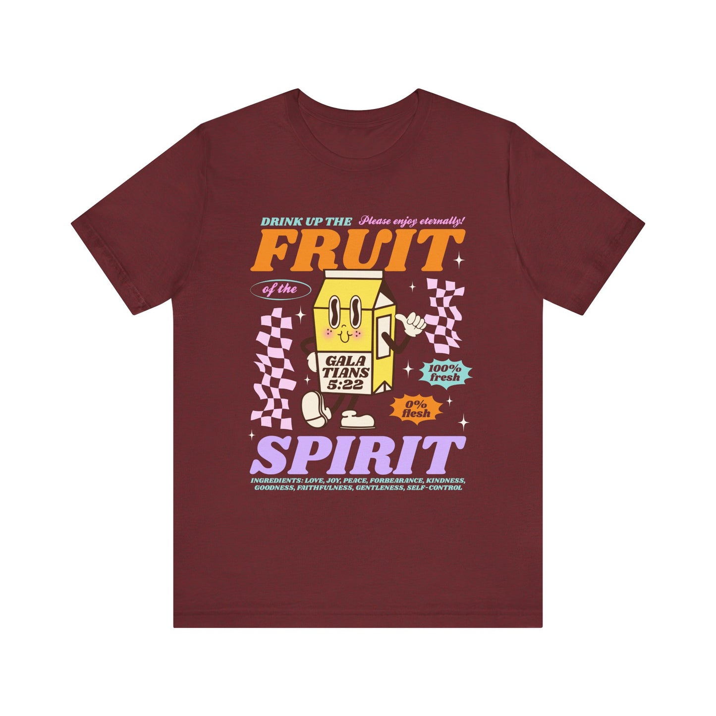Christian Fruit Shirt – Drink Up Milk Bottle Faith Graphic Tee