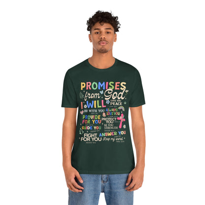 Promises From God Shirt – Christian Women’s Bible Verse Cross Faith Scripture Tee